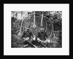 Early Bicyclists Taking a Break by Highwheelers