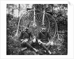 Early Bicyclists Taking a Break by Highwheelers