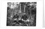 Early Bicyclists Taking a Break by Highwheelers