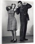 Woman and Man With Hands Over Ears by Anonymous