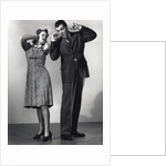 Woman and Man With Hands Over Ears by Anonymous