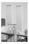 Brooklyn Bridge and World Trade Center Towers by Anonymous