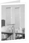 Brooklyn Bridge and World Trade Center Towers by Anonymous