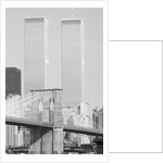 Brooklyn Bridge and World Trade Center Towers by Anonymous