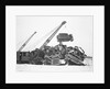 Crane Stacking Up Old Cars to be Burned in a Bonfire by Anonymous