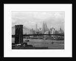 Manhattan Skyline And Brooklyn Bridge by Anonymous