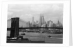 Manhattan Skyline And Brooklyn Bridge by Anonymous