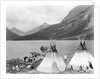 Teepee,Indians On Shore Of Lake by Anonymous