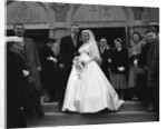Bride And Groom Leaving Church by Anonymous
