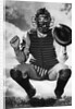 Baseball Catcher Awaiting the Ball by Anonymous