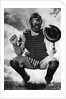 Baseball Catcher Awaiting the Ball by Anonymous