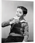 Smiling Boy with a Glass of Milk by Anonymous