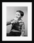 Smiling Boy with a Glass of Milk by Anonymous