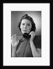 Anxious Woman On The Telephone by Anonymous