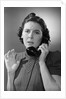 Anxious Woman On The Telephone by Anonymous