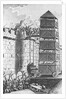 Engraving of Pavisers and a Movable Tower by Anonymous