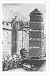 Engraving of Pavisers and a Movable Tower by Anonymous