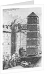 Engraving of Pavisers and a Movable Tower by Anonymous
