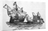 Illustration of the Santa Maria, Pinta and Nina by Corbis