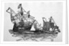 Illustration of the Santa Maria, Pinta and Nina by Corbis