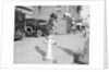 Dog Seated on Fire Hydrant by Anonymous