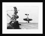 Douglas Dive-Bomber Crashed on Aircraft Carrier Deck by Anonymous