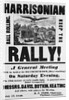 Poster for William Harrison Election Rally, 1840 by Anonymous