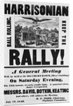 Poster for William Harrison Election Rally, 1840 by Anonymous