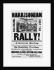 Poster for William Harrison Election Rally, 1840 by Anonymous