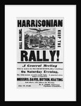 Poster for William Harrison Election Rally, 1840 by Anonymous