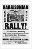 Poster for William Harrison Election Rally, 1840 by Anonymous