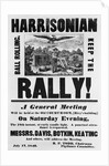 Poster for William Harrison Election Rally, 1840 by Anonymous