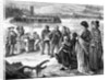 Emigrants Heading West At The River by Anonymous