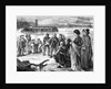 Emigrants Heading West At The River by Anonymous