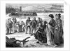 Emigrants Heading West At The River by Anonymous