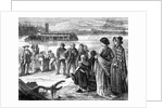 Emigrants Heading West At The River by Anonymous