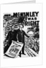 McKinley Campaign Poster by Anonymous