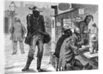 Hungry Black Man At Open Food Stand by Anonymous