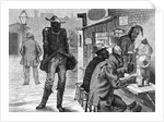 Hungry Black Man At Open Food Stand by Anonymous