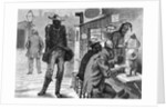 Hungry Black Man At Open Food Stand by Anonymous