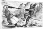 Chinese Man Held By Hair By Man W/Ca Hat by Anonymous