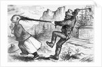 Chinese Man Held By Hair By Man W/Ca Hat by Anonymous