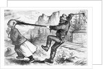 Chinese Man Held By Hair By Man W/Ca Hat by Anonymous