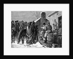 Distributing Supply To Indians; Drawing by Anonymous