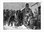 Distributing Supply To Indians; Drawing by Anonymous