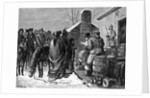 Distributing Supply To Indians; Drawing by Anonymous