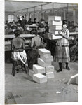 Girl Carrying Boxes; Cigarette Factory by Anonymous
