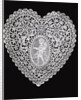 Lace Heart Doily by Anonymous