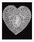 Lace Heart Doily by Anonymous