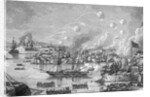 Engraving of the Bombardment of Canton by the English by Anonymous
